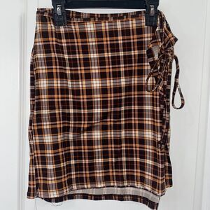SuperâCute Brown Plaid Skirt -âNWTđ§Ąđ€